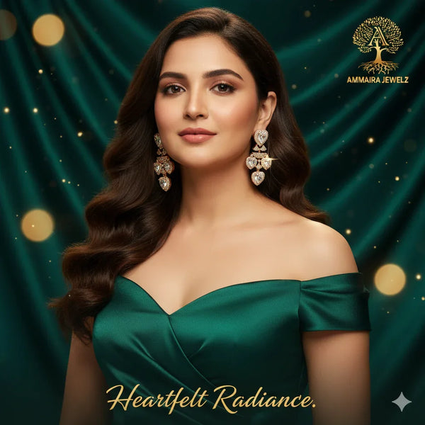 Ammaira's Heartfelt Radiance Drops: The Ultimate Romantic Chandelier - Ammaira Jewelz