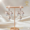 Ammaira's REGAL JHUMKA SPARKLE: Cascading Bell Chandelier Earrings