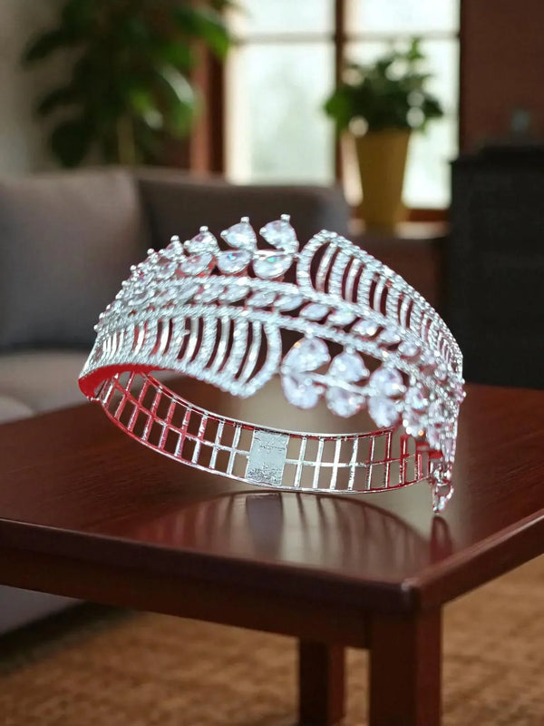 Ammaira’s Silver Plated AAA AD Zirconia Openable Bracelet - Ammaira Jewelz