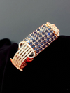Ammaira’s Blue Rose Gold Plated AAA AD Zirconia Openable Bracelet