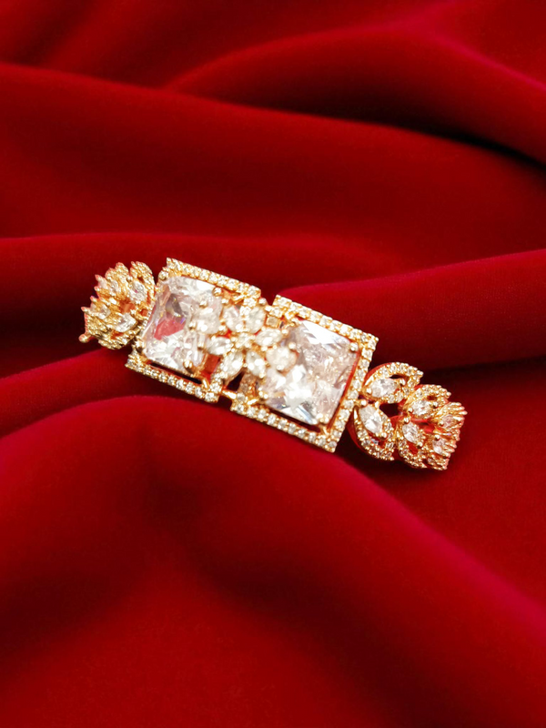 🌸 Ammaira’s Blossom Charm Rose Gold Plated AAA AD Zirconia Openable Bracelet 🌸