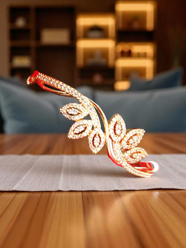 ✨ Ammaira’s Timeless Glow Rose Gold Plated AAA AD Zirconia Stone Openable Bracelet ✨