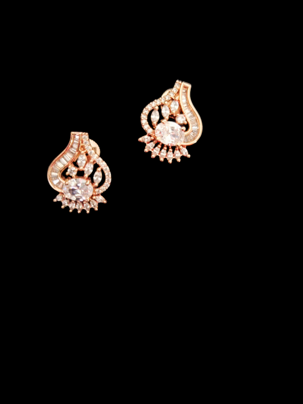 Ammaira’s Rose Gold Plated Tear-Drop AAA AD Zirconia Pendant Set