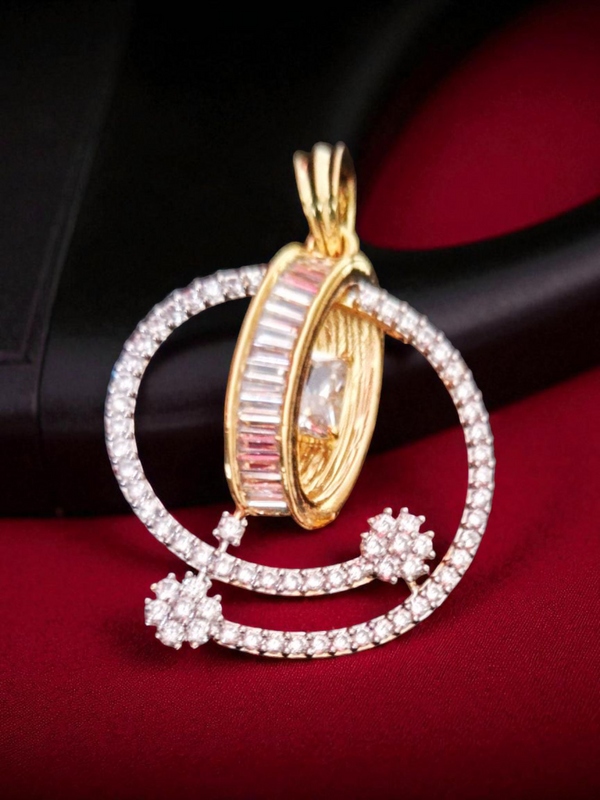 ✨ Ammaira's Gold Plated AAA AD Zirconia Pendant Set ✨