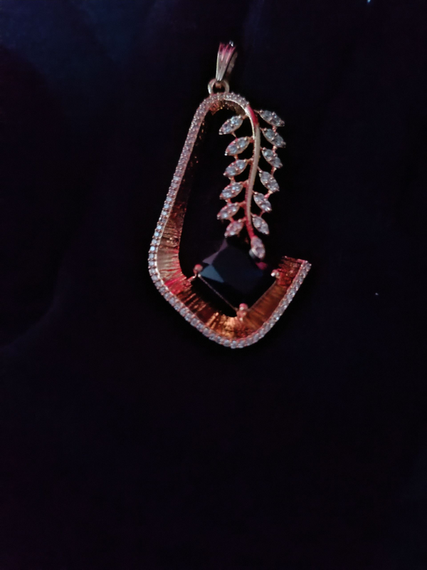 ✨ Ammaira's Gold Plated AAA AD Zirconia Pendant Sets – Available in Baby Pink, Emerald Green & Royal Blue ✨