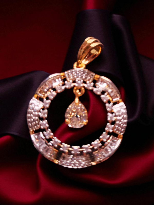 ✨ Ammaira's Gold Plated AAA AD Zirconia Pendant Sets – Available in Emerald Green & Plain White ✨