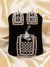 Ammaira’s Rhodium Plated Black & Rose Gold AAA AD Zirconia Pendant Set - Ammaira Jewelz