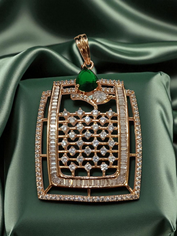 Ammaira’s Rose Gold Plated AAA AD Zirconia Pendant Set ✨