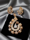 ✨Ammaira’s Tear drop Rose Gold Plated AAA AD Zirconia Pendant Set ✨