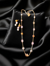 Premium High Gold Fancy Crystal Mala with Earrings