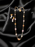 Premium High Gold Fancy Crystal Mala with Earrings
