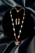 Premium High Gold Fancy Butterfly Pendant Crystal Mala withEarrings