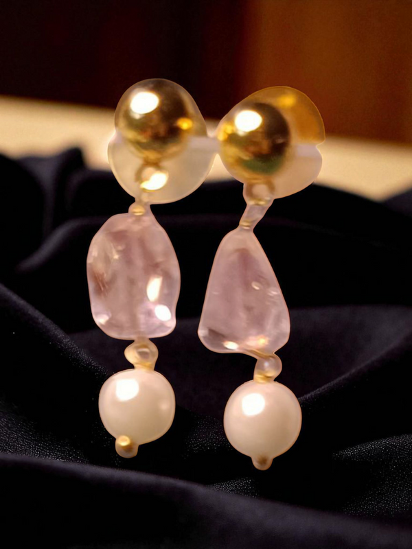 Premium High Gold Fancy Butterfly Pendant Crystal Mala withEarrings