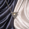 Imported Italian Crystal Triangle Pendant Necklace for Women