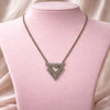 Imported Italian Crystal Triangle Pendant Necklace for Women