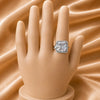 Moonlight Majesty Silver Polish Adjustable Crystal Ring for Women