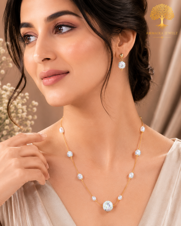 Pearl Petal Elegance Mala Set