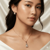 Pristine Clear Rose Gold Pendant Set | Ammaira Jewelz Ammaira Jewelz