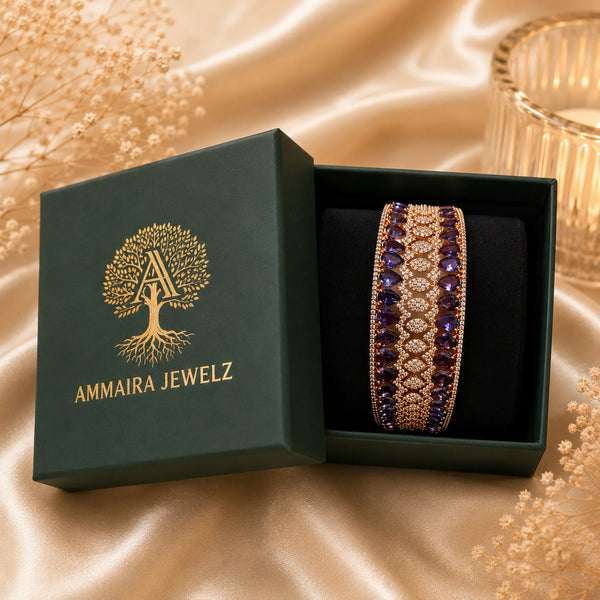 Purple Stone Designer Kada for Women