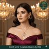 Rose Gold AD Floral Pendant Set Online | Ammaira Jewelz Ammaira Jewelz