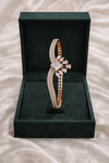 Rose Gold Diamond Floral Bracelet with Square Center | Ammaira Jewelz