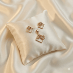 Rose Gold Floral Square Pendant Set | Ammaira Jewelz