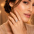 Rose Gold Infinity Glow Adjustable Crystal Ring for Women