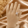 Rose Gold Moonlight Majesty Adjustable Crystal Ring for Women