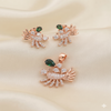 Nature Inspired Rose Gold Pendant & Stud Earrings Set | Ammaira Jewelz