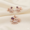 Nature Inspired Rose Gold Pendant & Stud Earrings Set | Ammaira Jewelz