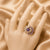 Royal Amethyst Bloom Adjustable Statement Ring for Women