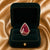 Ruby Flame Adjustable Teardrop Ring for Women