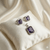 Silver Purple Radiant Cut AD Pendant Set | Ammaira Jewelz Ammaira Jewelz