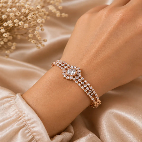 White Stone American Diamond Bracelet for Women