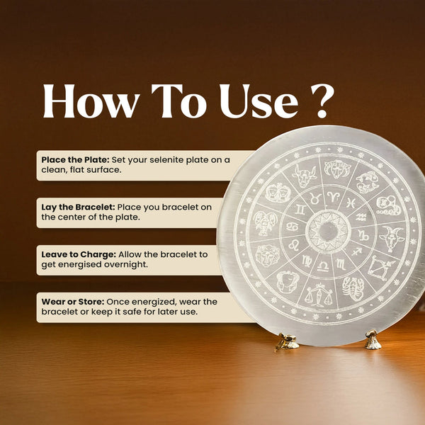 Premium Selenite Charging Plate – Natural Crystal Cleansing & Healing Stone for Energy, Meditation