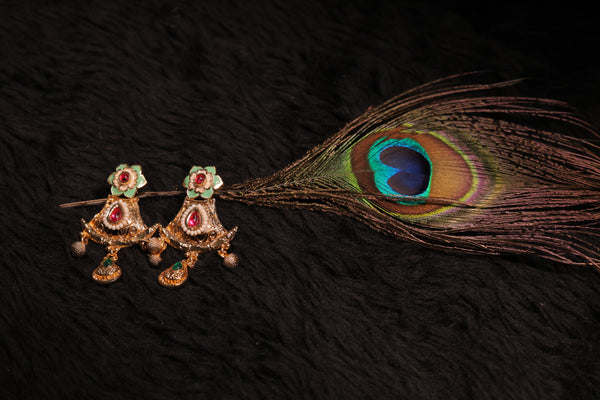 Traditional Triple layer Brass Base Necklace Set