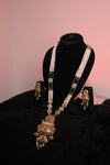 Traditional Brass Base Meena Work Necklace Set