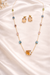 Ammaira Amber Royale Gold Crystal Mala Set with Statement Earrings