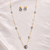 Ammaira Crystal Mist Luxe Gold Bead Mala Set with Earrings