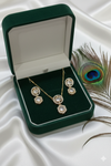 Ammaira Jewelz Carrot Polish Polki Pendant Set – Gold Halo Bridal Jewelry
