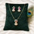 Ammaira Jewelz Carrot Polish Ruby Stone Polki Pendant Set – Gold Luxury Bridal Jewelry