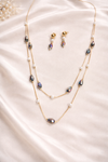 Ammaira Prism Royale Dual-Layer Gold Crystal & Pearl Mala Set