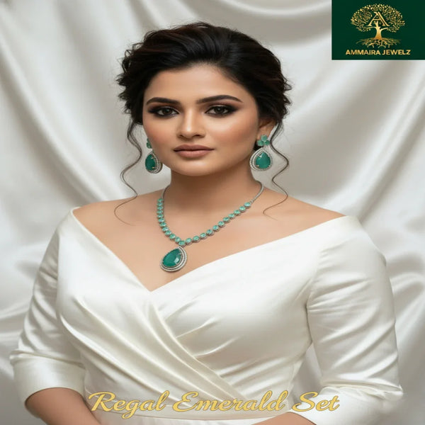 Ammaira's Luminous Teal Teardrop Ocean - Mist Set. - Ammaira Jewelz