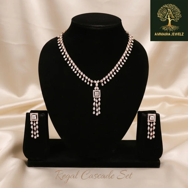 Ammaira's Regal Cascade Necklace Set - Ammaira Jewelz