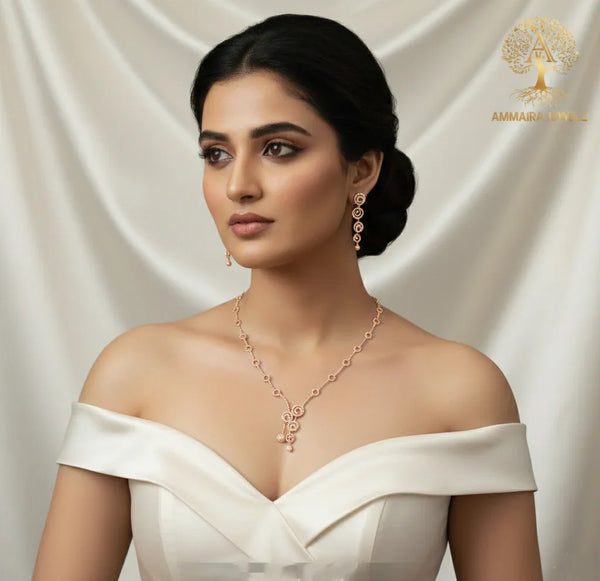 Ammaira's Rose Gold Swirl Symphony Set - Ammaira Jewelz
