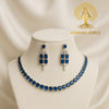 Ammaira's Royal Blue Geometric CZ Set - Ammaira Jewelz