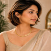 Premium gold polish hasli necklace for women with elegant textured finish crafted