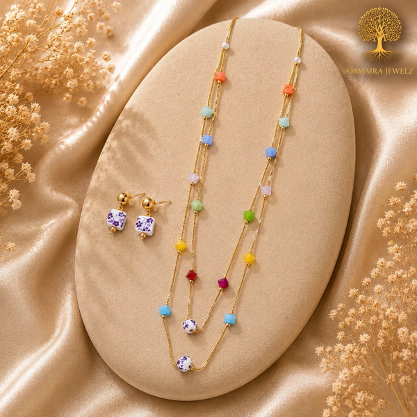 Aurora Bliss Crystal Mala Set