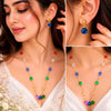 Prism Aura Luxe Gold Crystal Mala Set with Earrings