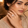 Celestial Dewdrop Adjustable Crystal Ring for Women
